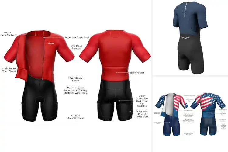 Detailed view of Best Aero Cycling Skinsuits