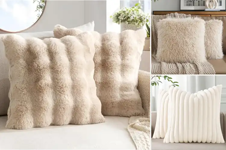 Detailed view of Best Faux Fur Pillows