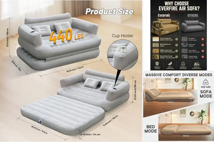 Detailed view of Best Portable Blow Up Couches: Inflate Fast, Relax Anywhere