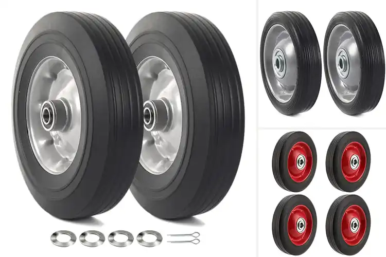 Detailed view of Best Solid Rubber Replacement Wheels